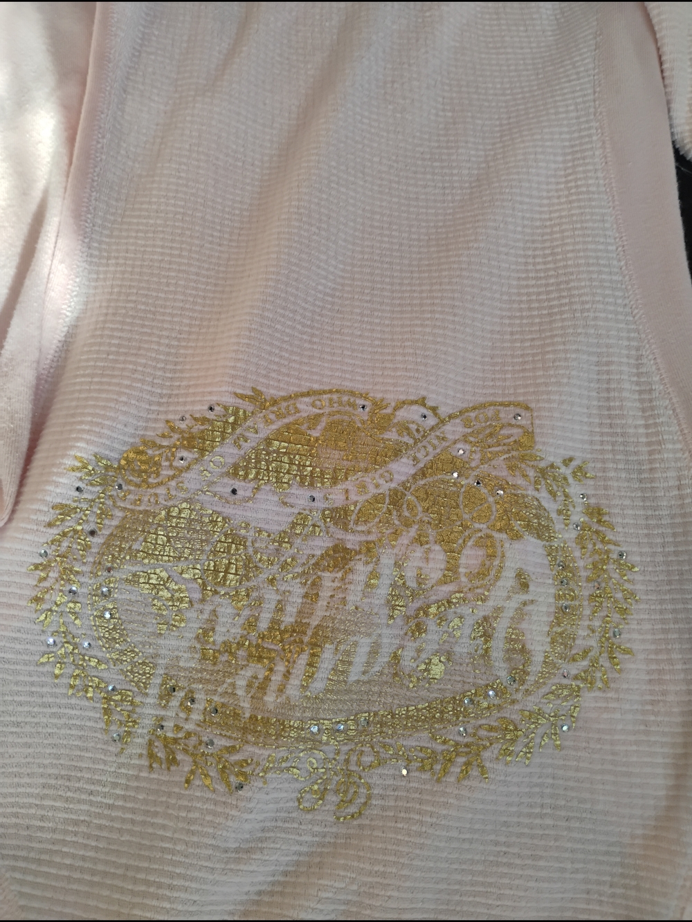 Juicy Couture Vintage Light Pink Waffle-Knit Tunic Pajamas Size Medium - Picture 8 of 8